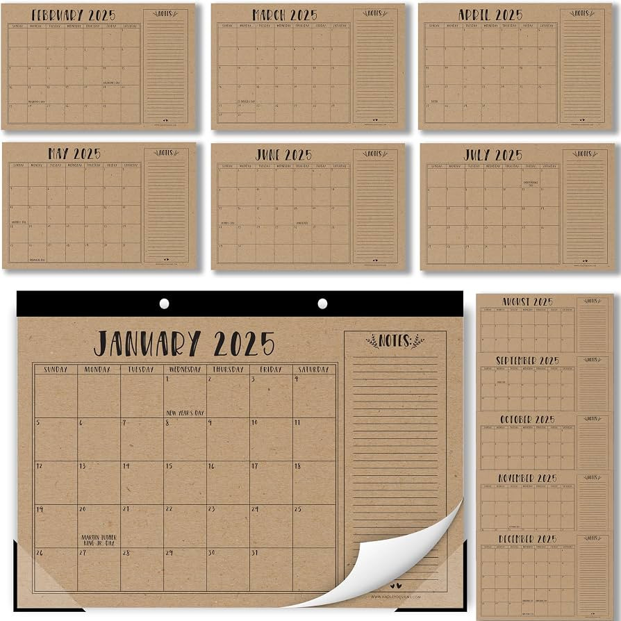 Desk Calendar 2025 - Large Monthly Desk Calendar (11 x 17 Inches) for Home, Office, and Classroom... | Amazon (US)