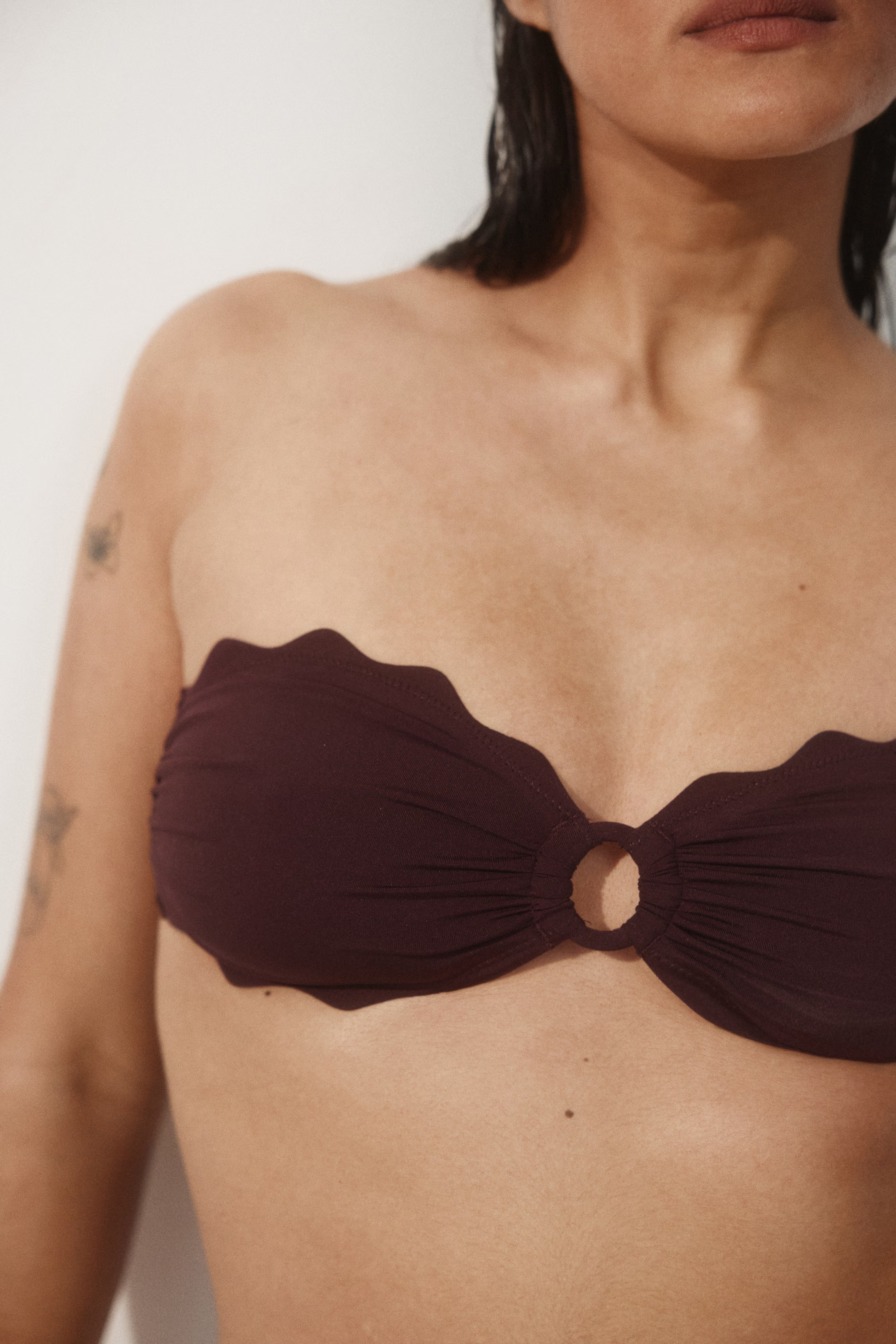 - Padded bandeau bikini top - Burgundy - Ladies | H&M GB | H&M (UK, MY, IN, SG, PH, TW, HK)