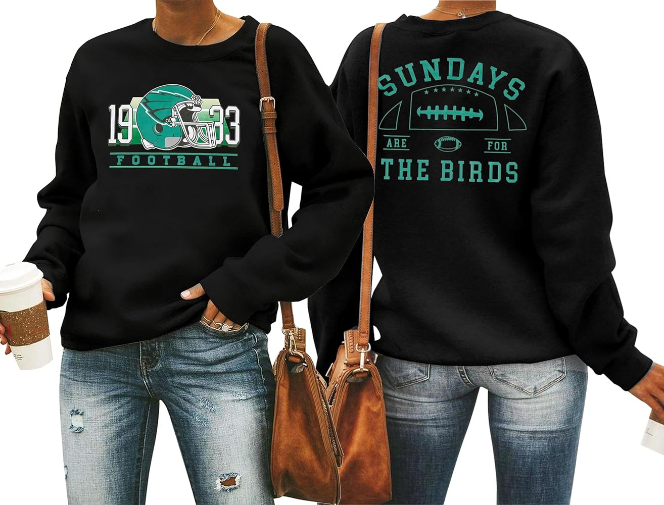 FAYALEQ Football Sweatshirt for Women Sunday Funday Sweatshirt Football Team Fans Shirt Gameday L... | Amazon (US)