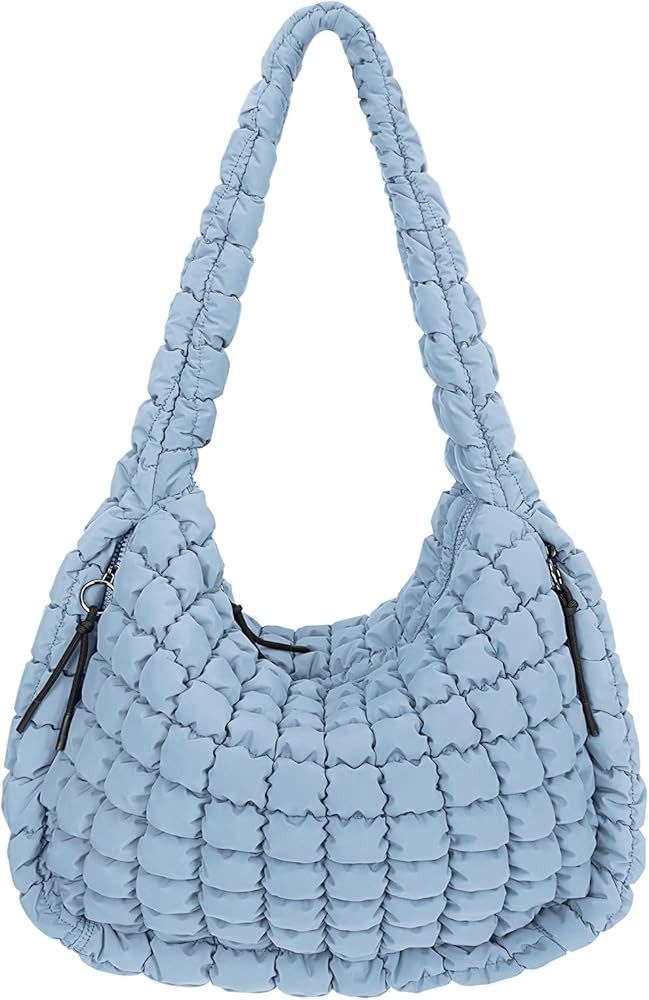 Juoxeepy Quilted Tote Bag Large Carryall Puffer Shoulder Bag Lightweight Padding Hobo Bag | Amazon (US)