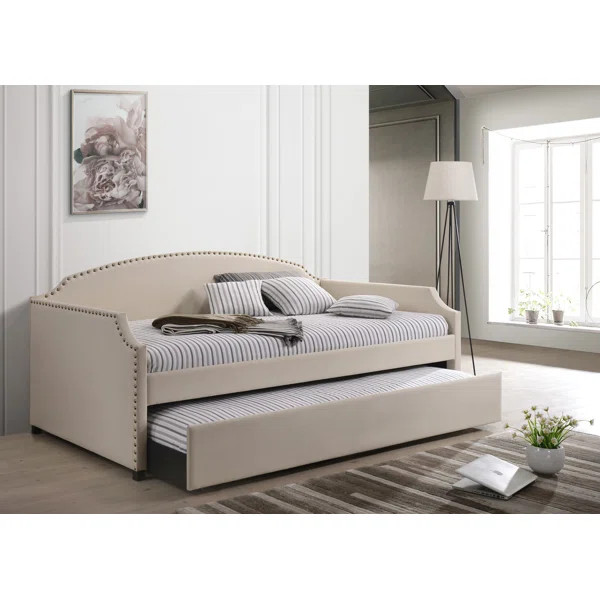 Jordane Upholstered Daybed with Trundle | Wayfair North America