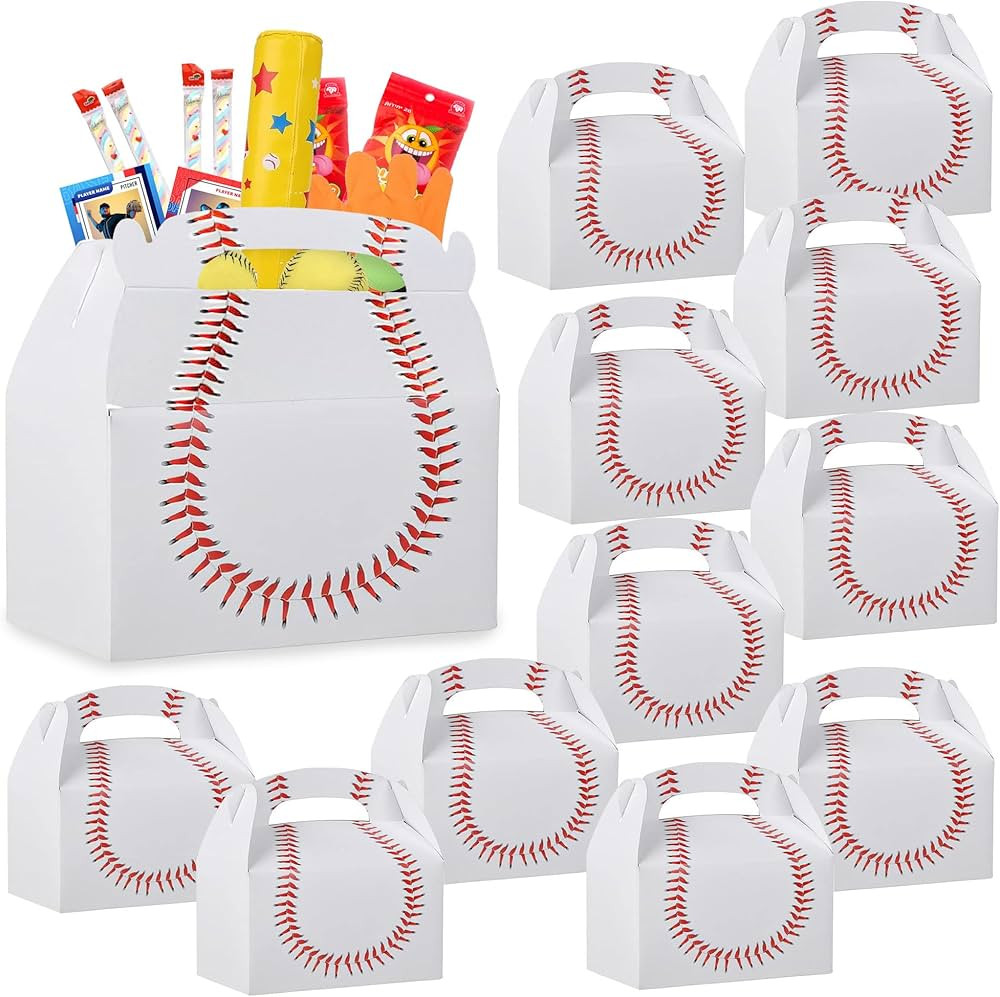 Bedwina Baseball Treat Boxes for Party Favors and Snacks - (Pack of 12) Bulk Team Snack Treat Box... | Amazon (US)