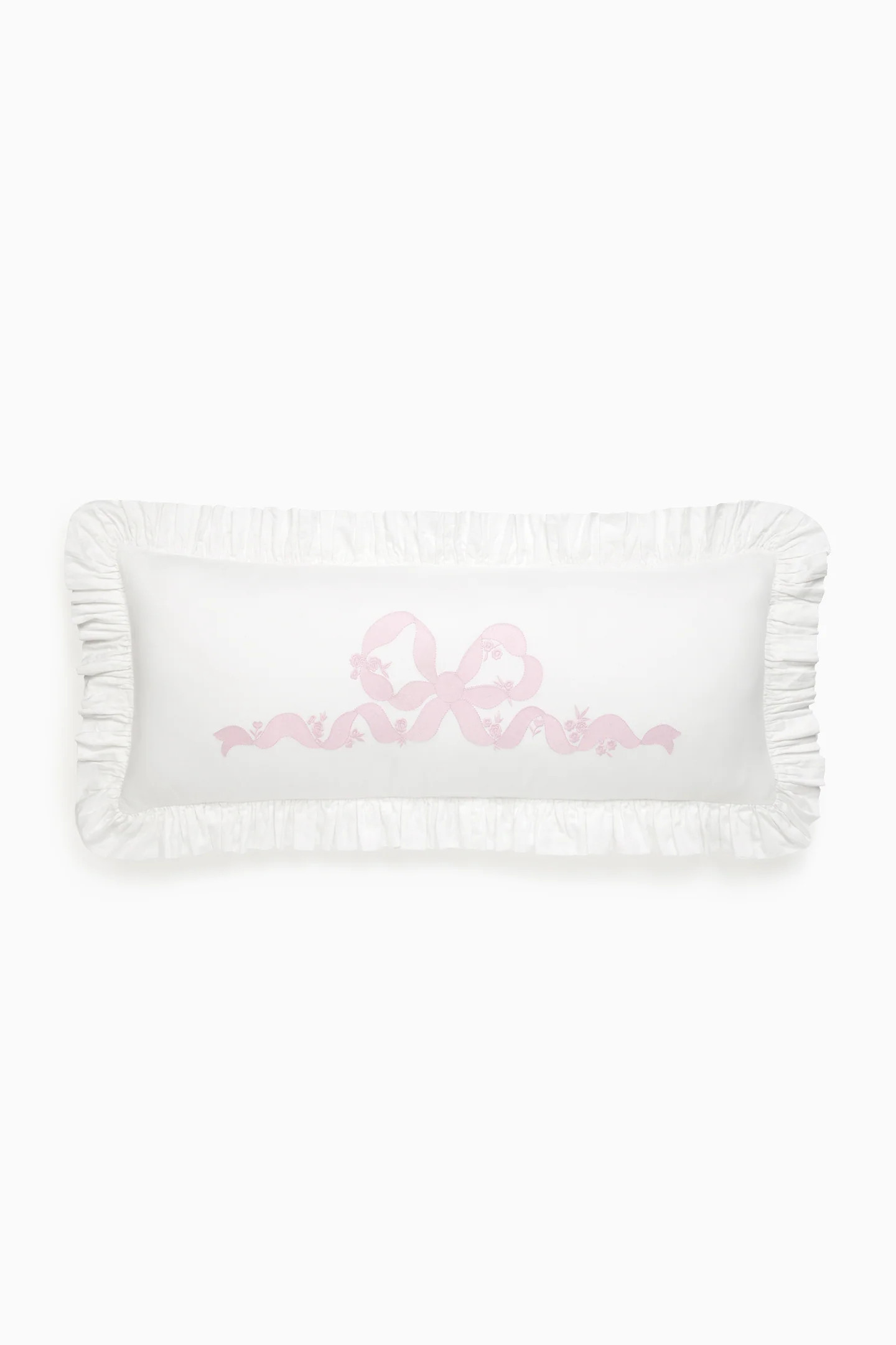 Forever In Love Ruffled Lumbar Pillow | LoveShackFancy