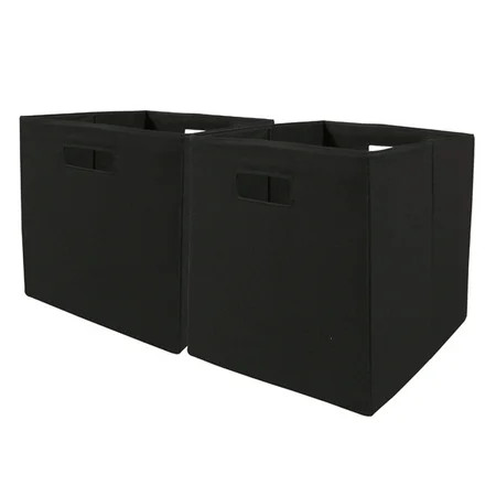 Better Homes and Gardens Fabric Cube Storage Bins (12.75" x 12.75"), Set of 2, Multiple Colors | Walmart (US)