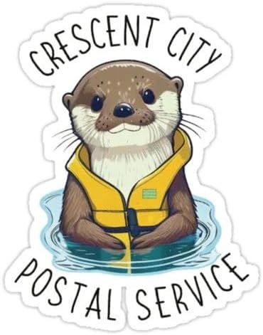Crescent City Postal Service Cute Otter Vinyl Sticker Decal for Cars Bumper Trucks Van SUVs Windo... | Amazon (US)