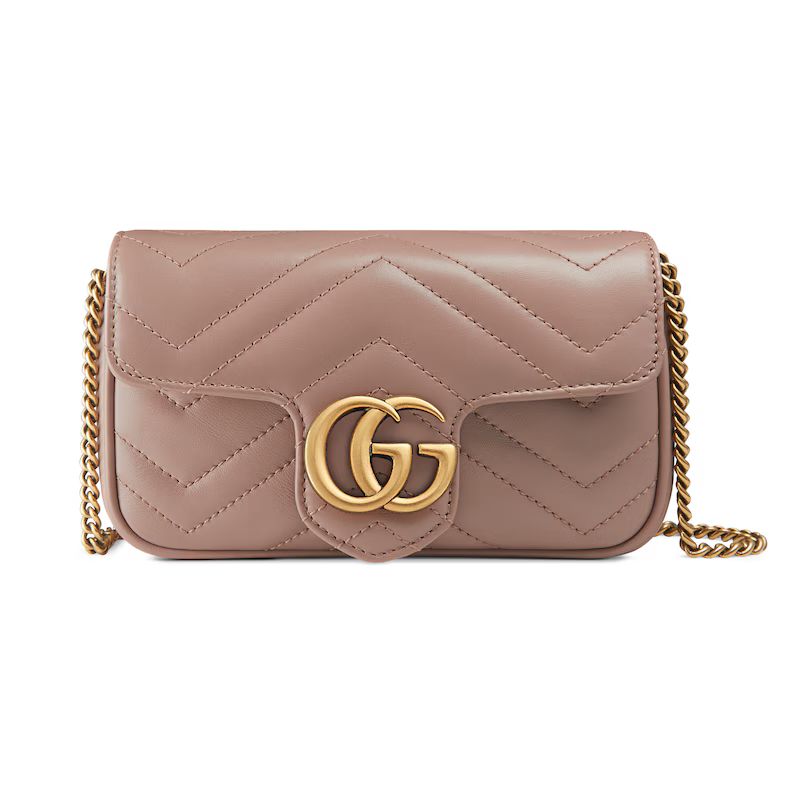 GG Marmont matelassé leather super mini bag beige | Gucci (US)