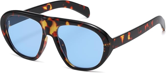 VANLINKER Trendy Aviator Sunglasses for Women Men 2026 Retro Chic Oversized Flat Top UV400 Sun Gl... | Amazon (US)
