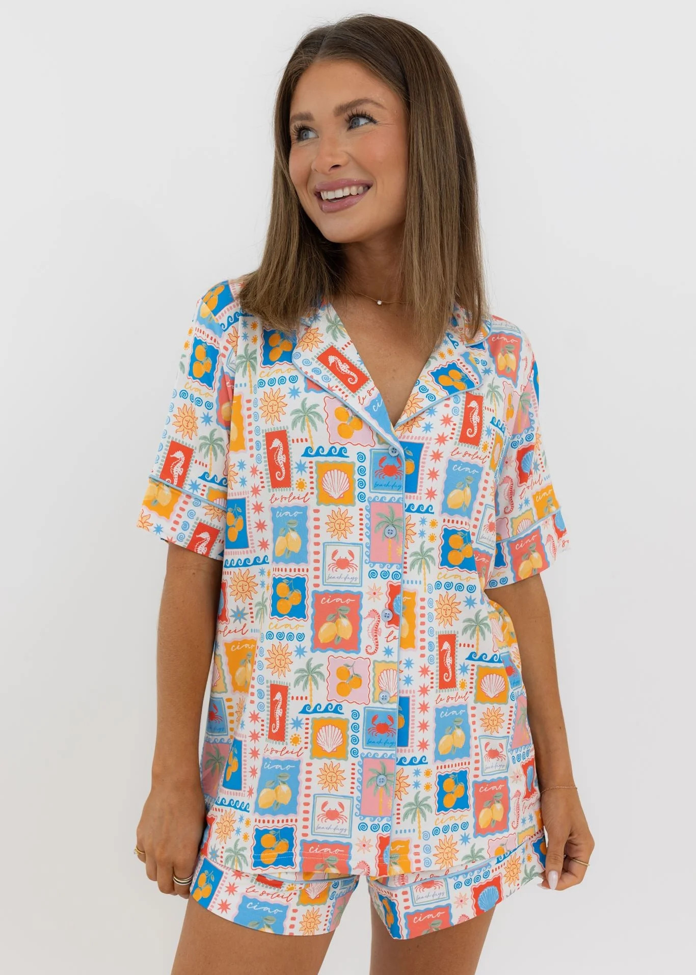Amalfi Women's Shorts PJ Set | Tiny Jams