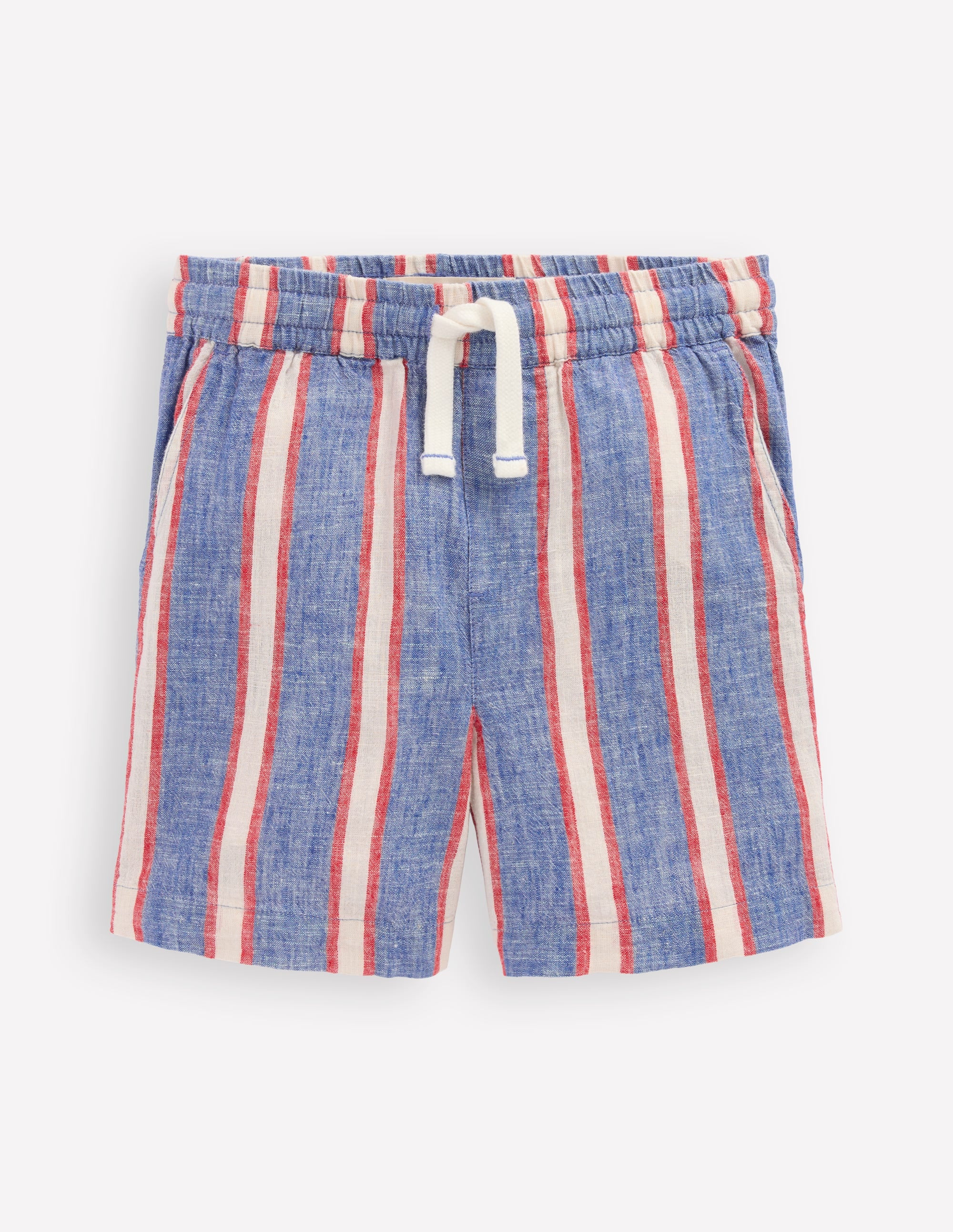 Cotton Linen Shorts-Triple Stripe | Boden (US)