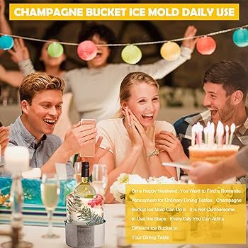 Amazon.com: Ice Mold, Wine Chiller, Champagne Bucket Ice Mold, Customized Ice Bucket for Your Cha... | Amazon (US)
