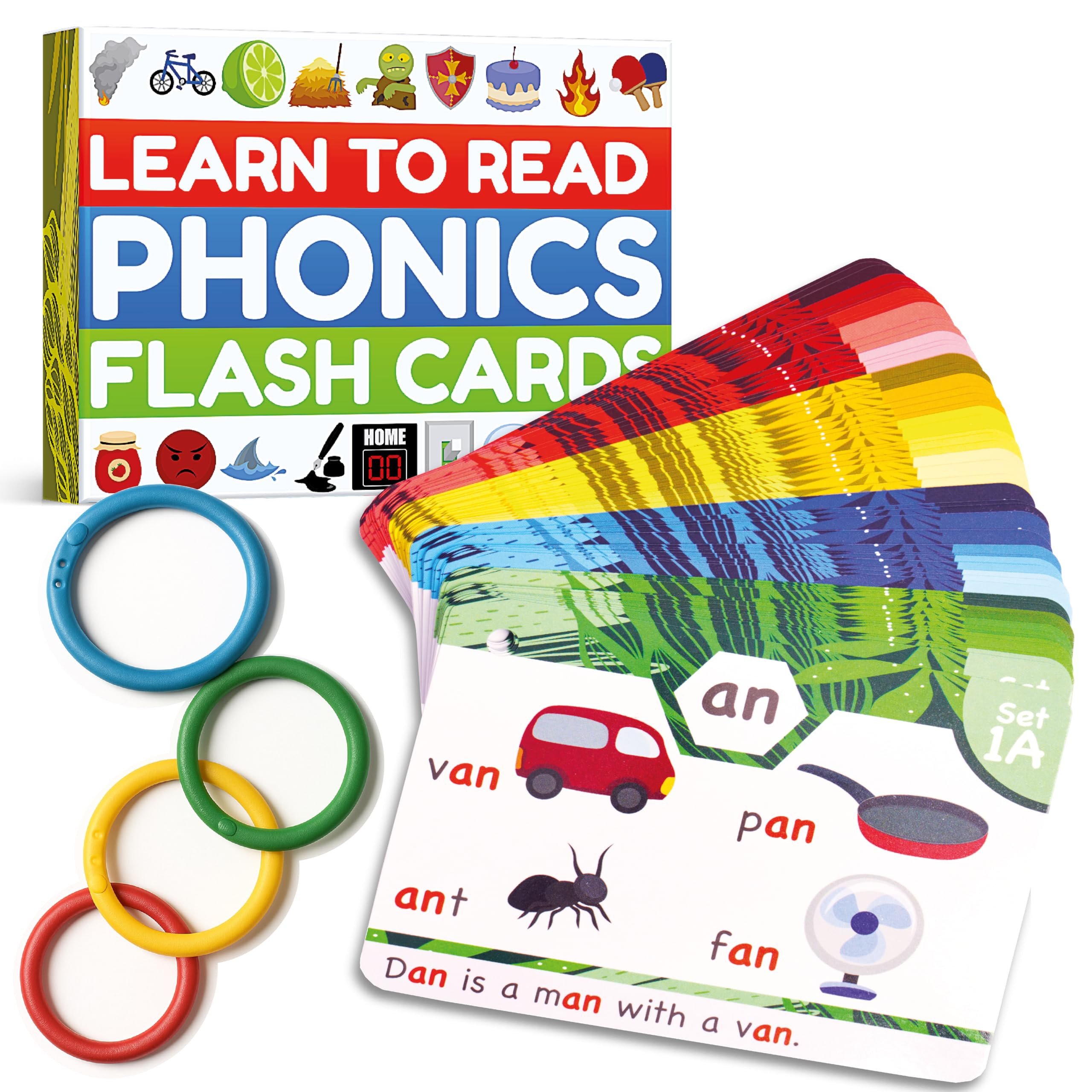 Phonics Flash Cards - Learn to Read in 20 Stages - Digraphs CVC Blends Long Vowel Sounds - Games ... | Amazon (US)