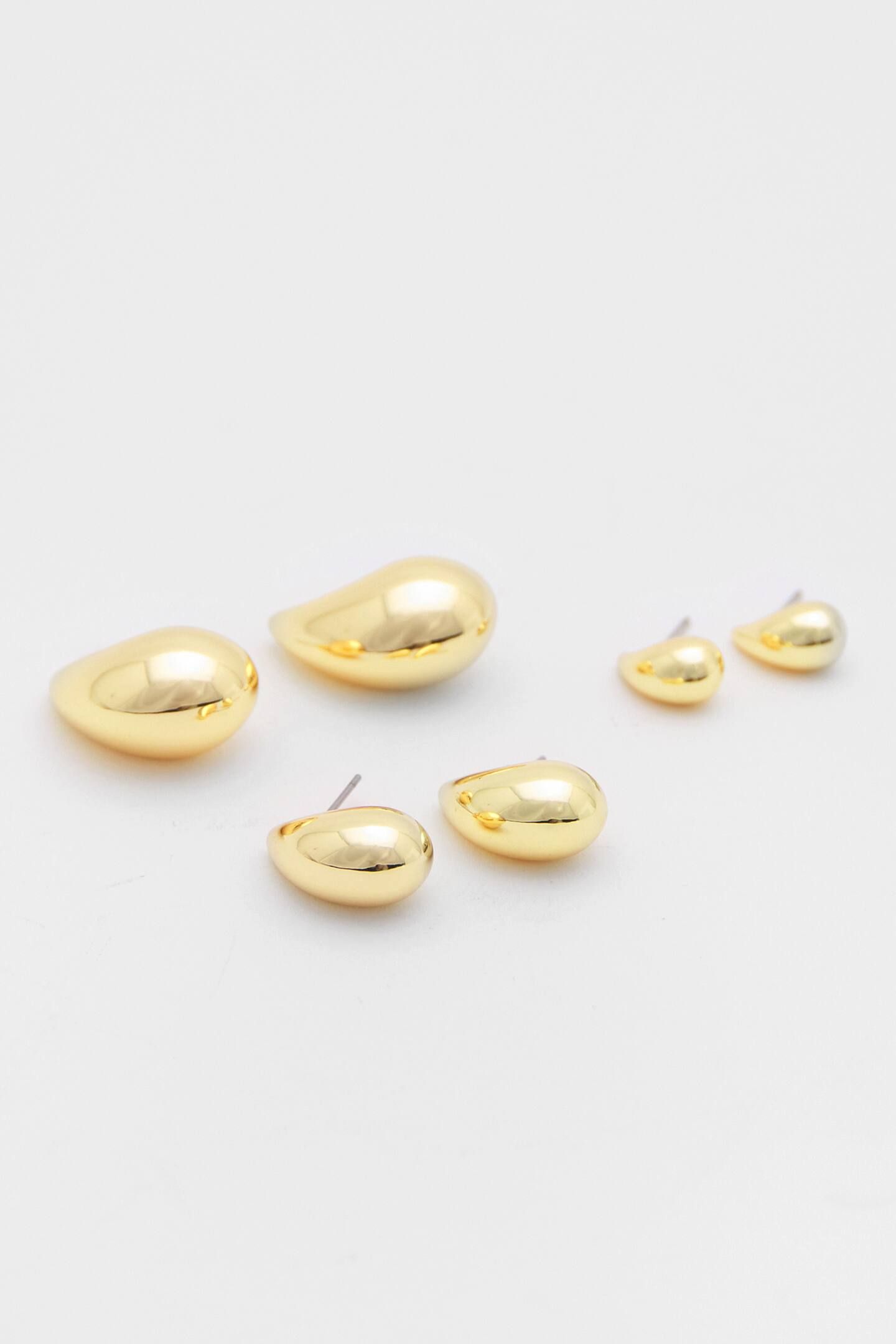 Pack of 3 pairs of teardrop earrings | PULL and BEAR UK