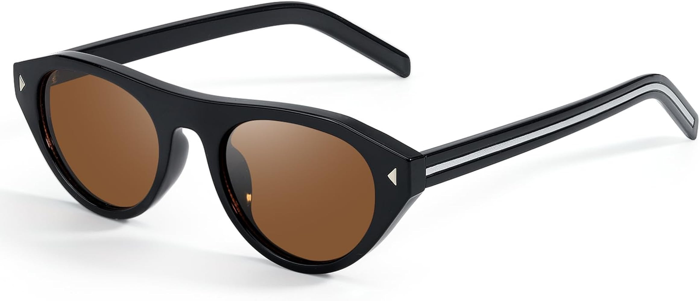 Oval Cat Eye Sunglasses for Women Trendy Retro Cateye Frame with UV Protection for Traveling or D... | Amazon (US)