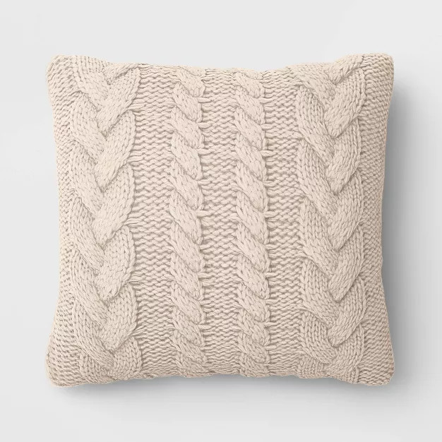 Cable Knit Throw Pillow - Threshold™ | Target