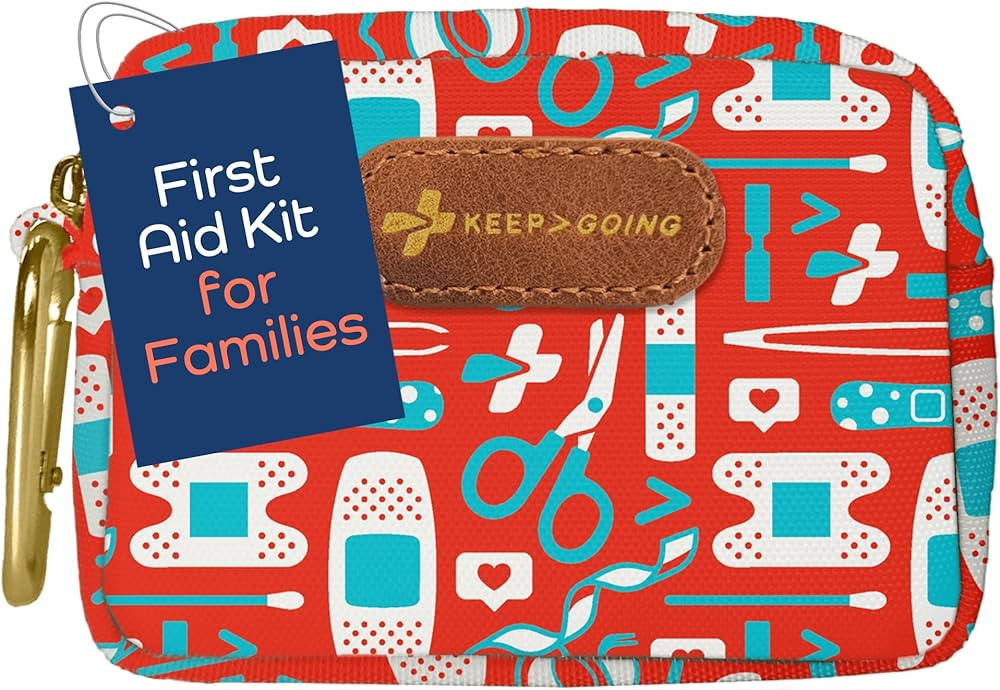 KeepGoing Small Travel First Aid Kit Kids – 60 Pc. Mini First Aid Kit for Purse, Diaper Bag, & ... | Amazon (US)