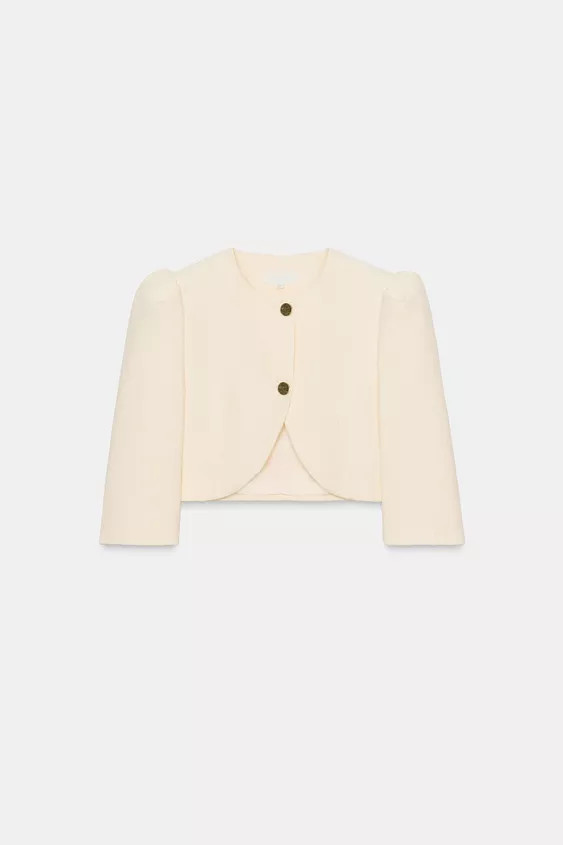 PUFF SLEEVE CROPPED BLAZER | Zara US