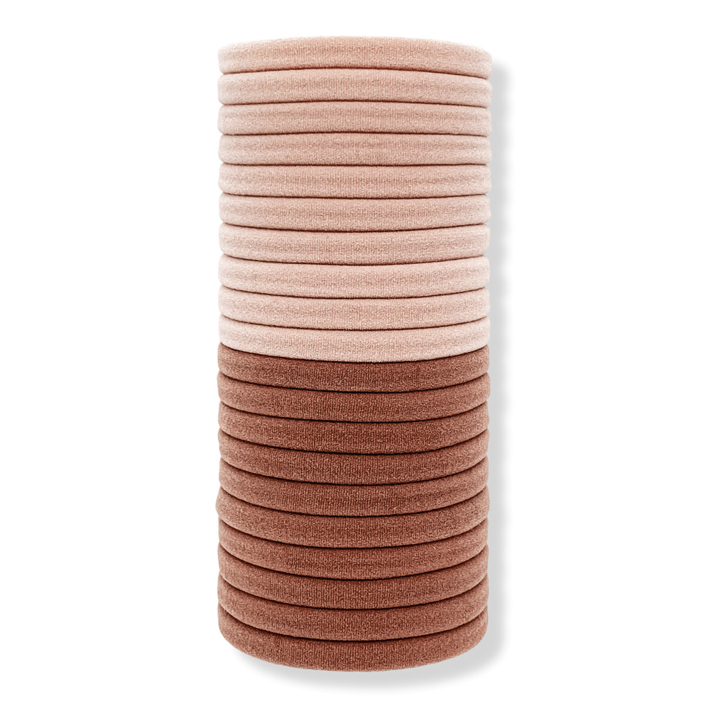 Kitsch Recycled Fabric Seamless Hair Elastics 20pc Set - Blush | Ulta