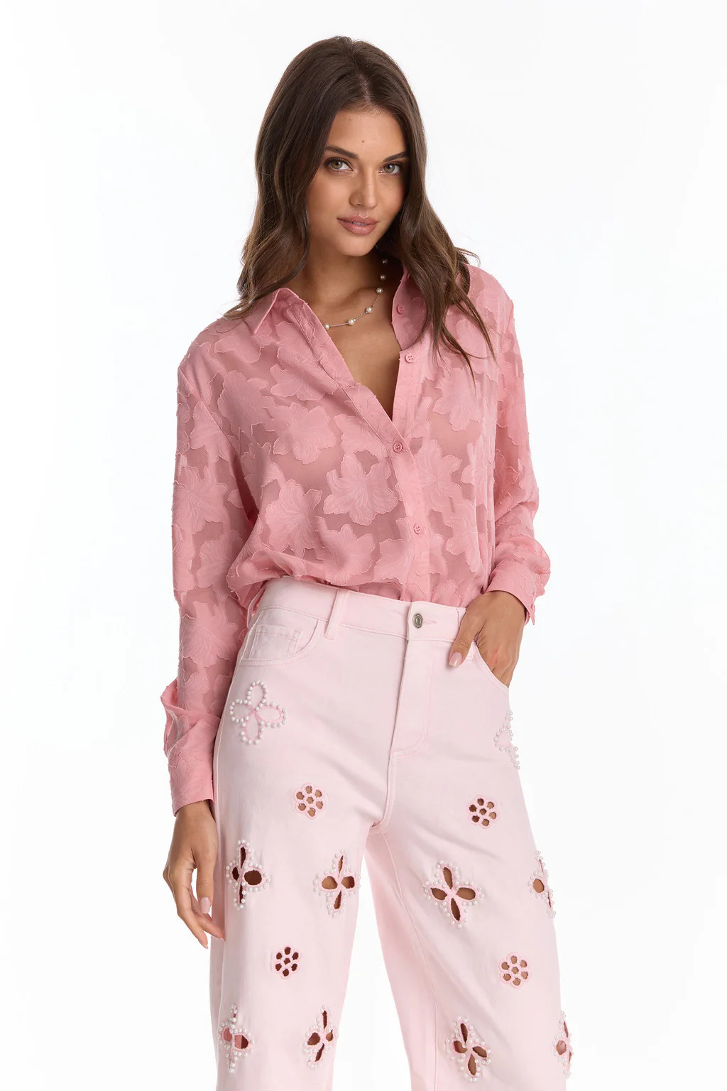 Stelle Button Up - Rose | The Noli Shop