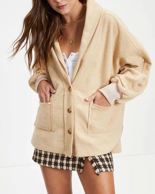 Kaleb Pocketed Contrast Knit Cardigan - Tan -  FLASH SALE | VICI Collection