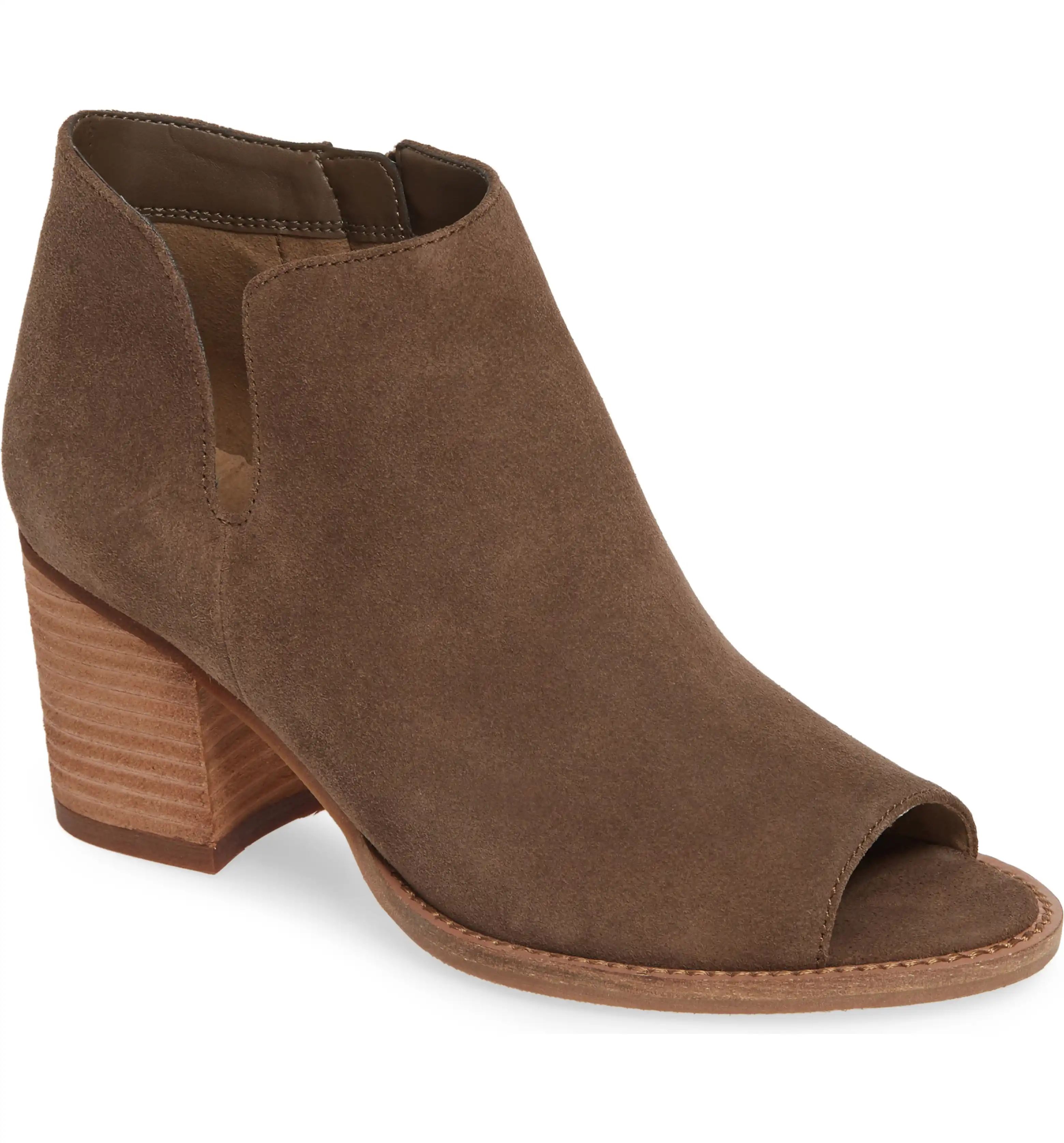 Nappa Waterproof Open Toe Bootie | Nordstrom