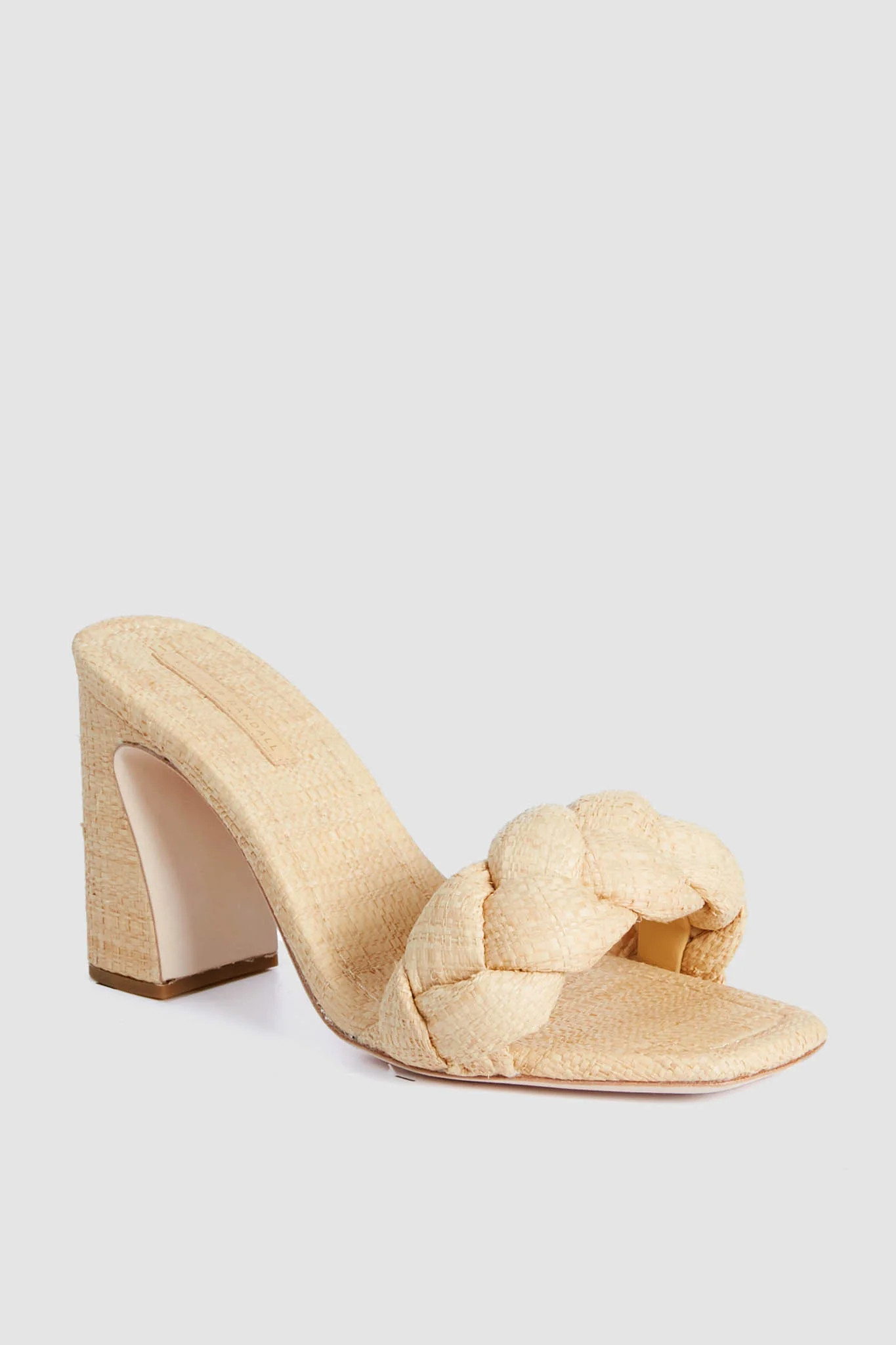 Natural Straw Freya Curved Heel Mule | Tuckernuck (US)
