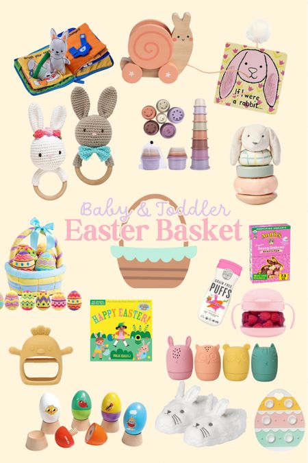 Cute ideas for a baby and toddler Easter basket. Baby toys for Easter. Easter basket stuffers for babies and toddlers. Bath toys, teething toys, books, snacks for  Easter  #amazonfinds #targetfinds

#LTKbaby #LTKSeasonal #LTKfamily