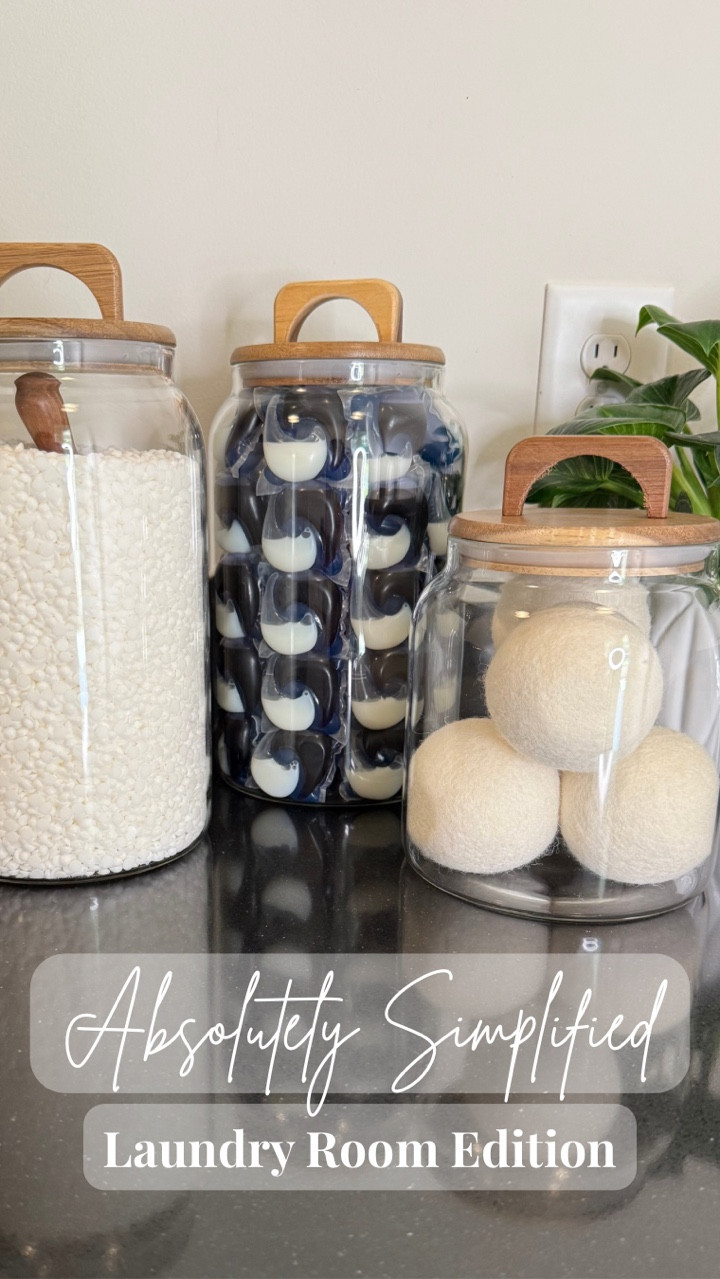 🧺Couldn’t wait to finally revamp my laundry room once I saw how beautiful these jars were!

#LTKFamily #LTKHome #LTKKids