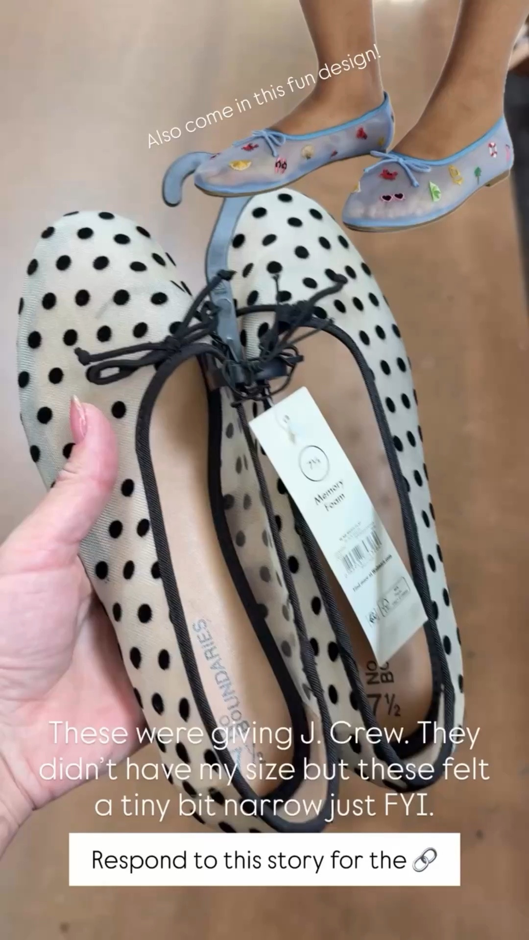 Respond to this story for the 🔗 Also come in this fun design! These were giving J. Crew. They didn’t have my size but these felt a tiny bit narrow just FYI.