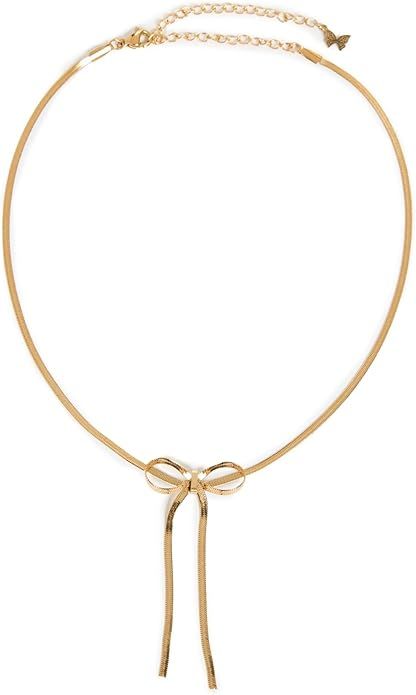 By Adina Eden Women's Herringbone Bow Tie Choker Necklace | Amazon (US)