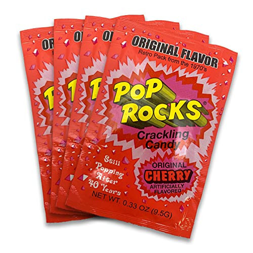 UpTop Treats Cherry POP ROCKS® Candy | Includes 4 Individual Retro Packs of Flavored Mini Rock Popping Candies | Amazon (US)