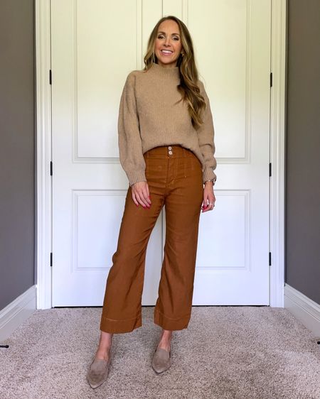 Fall monochromatic tan style with chunky sweater and rust pants 

#LTKSeasonal #LTKstyletip #LTKunder100