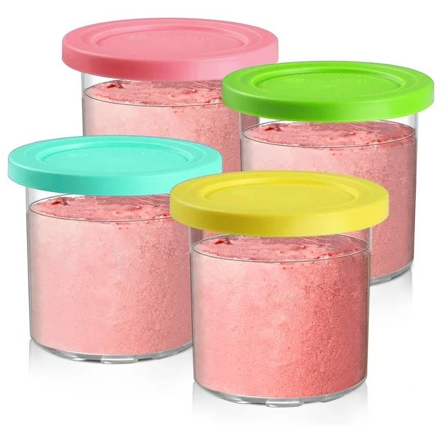 URRU Containers Replacement for Ninja Creami Pints and Lids - 4 Pack, 16oz Cups Compatible with N... | Walmart (US)