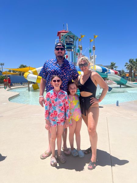 Family pool day, vegas summer must! Linked the girls long sleeve swim suits and my one piece from Amazon size Medium. 

#LTKSwim #LTKKids #LTKSeasonal
