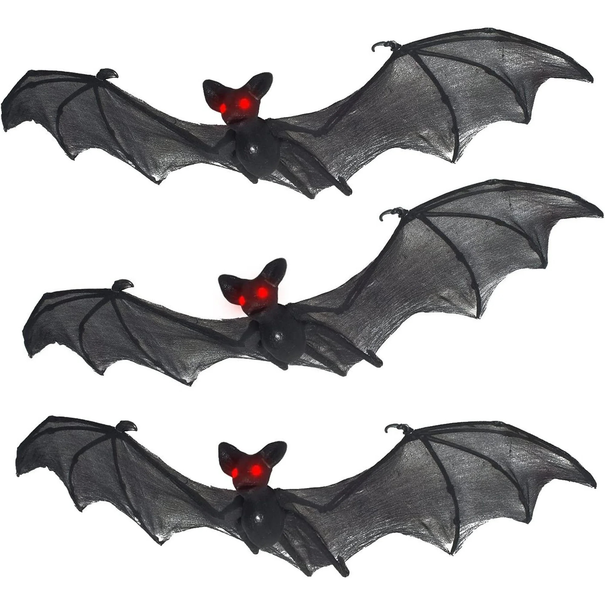 Prextex Realistic Hanging Bats Halloween Decoration, Set of 3 | Walmart (US)