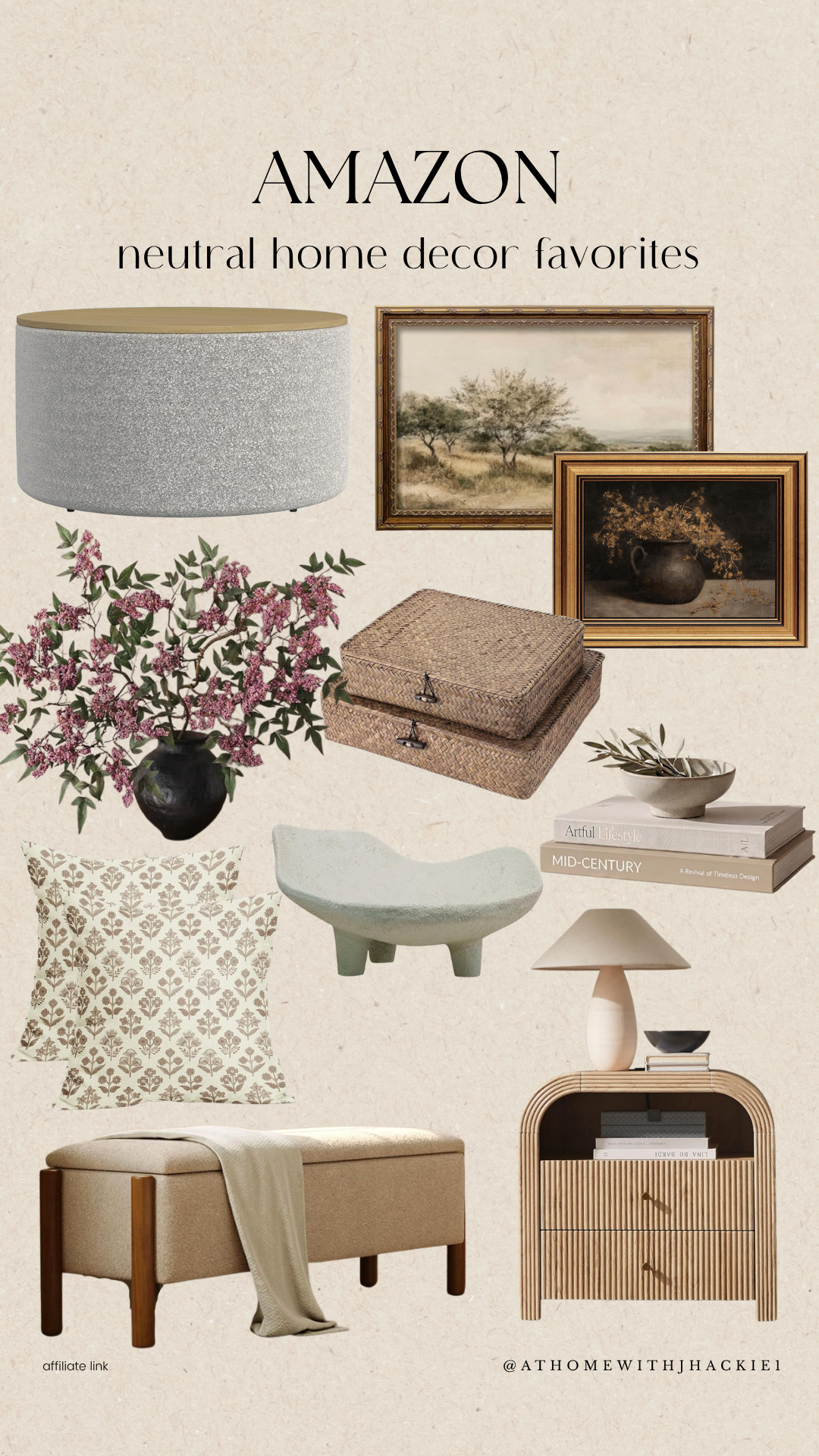 Amazon home decor, neutral home decor, organic modern decor, amazon home finds, neutral decor finds, cozy home decor, beige home decor, earthy home styling, affordable home decor, amazon decor favorites, woven storage boxes, neutral throw pillows, vintage inspired artwork, fluted nightstand, boucle bench, ceramic decor bowl, faux floral stems, organic modern bedroom, elevated amazon finds, home decor inspiration

#LTKHome