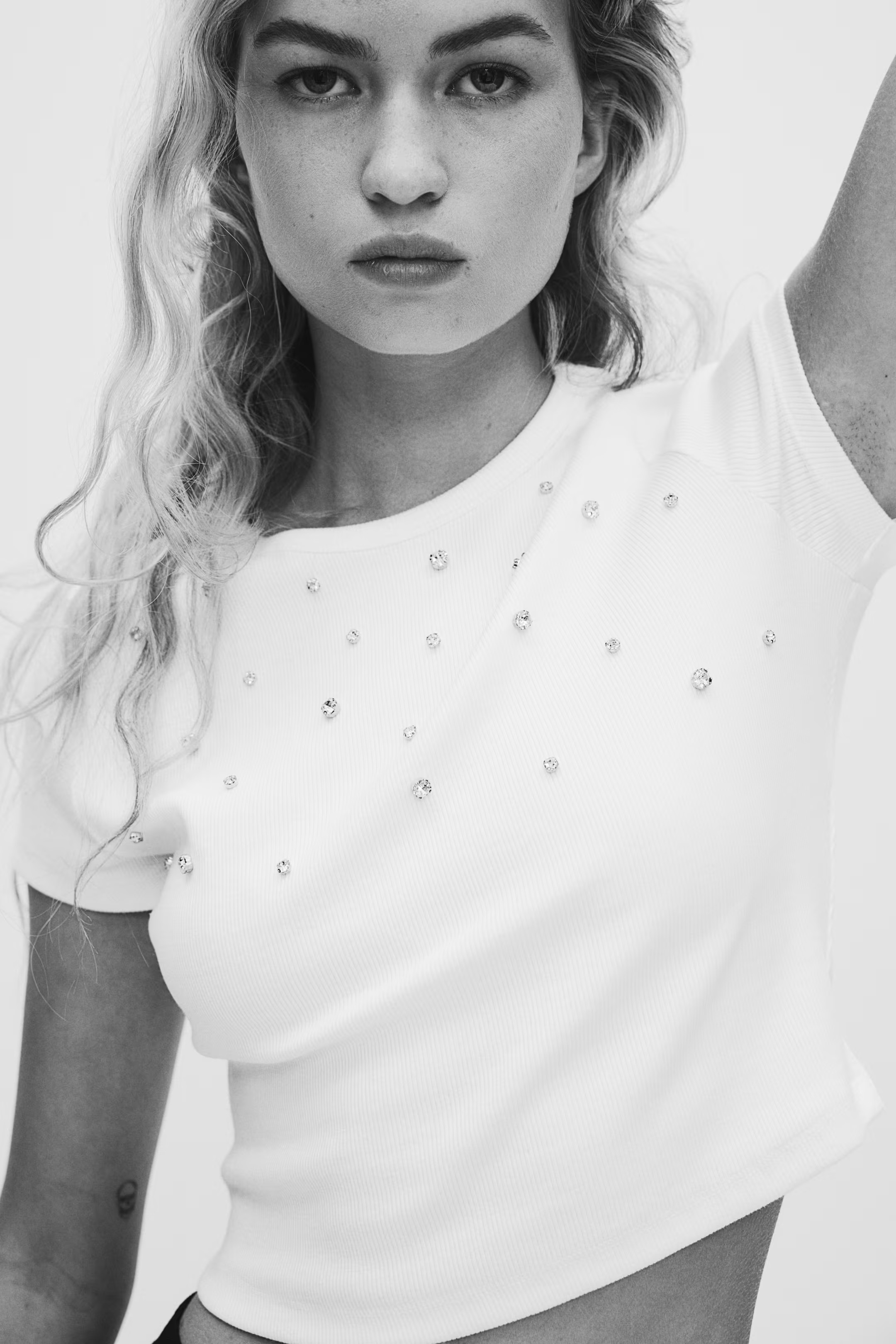 Embellished Cropped T-shirt | H&M (US + CA)