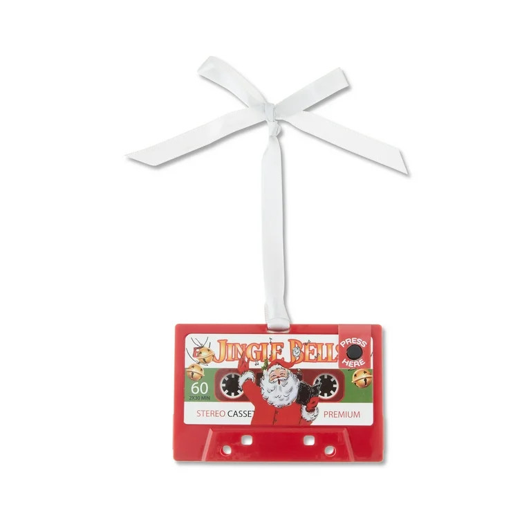 Mr. Christmas Retro Cassette Ornament, Red | Walmart (US)