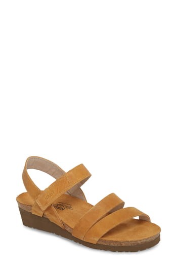 Women's Naot Kayla Wedge Sandal, Size 12US / 43EU - Beige | Nordstrom