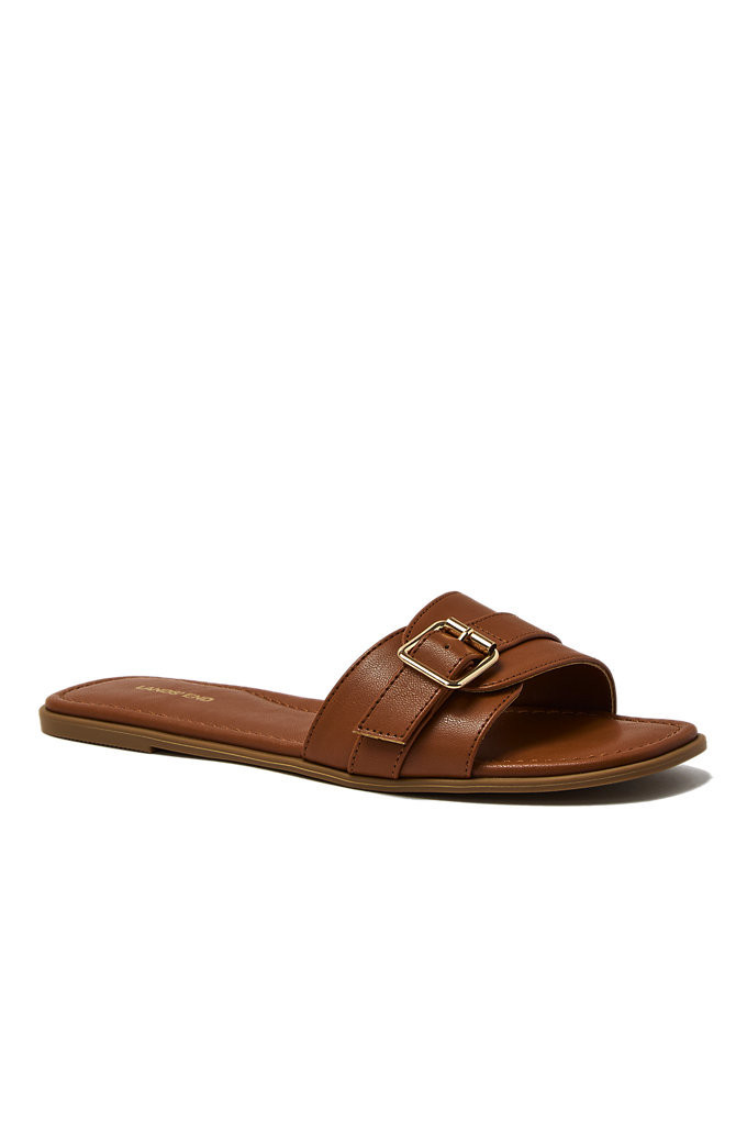 Women's Sunshine Slide Sandals - Lands' End - Brown - 10 | Lands' End (US)
