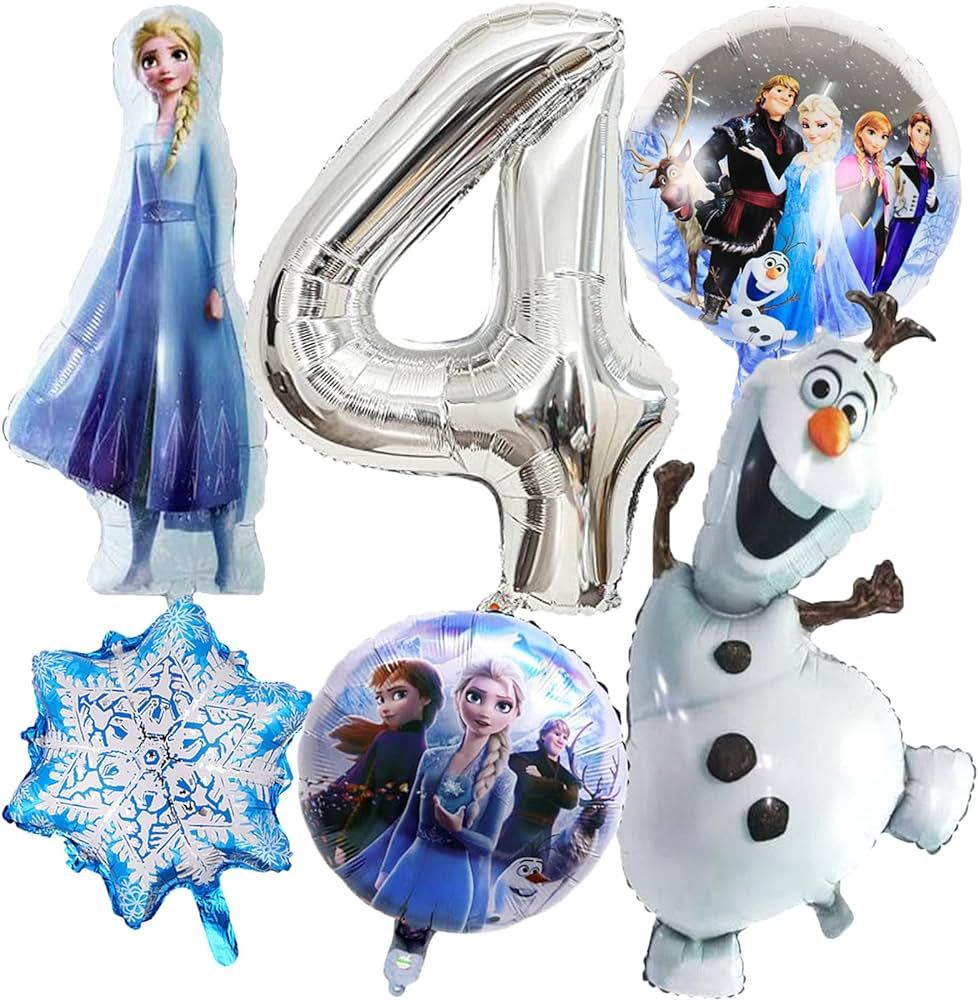 Frozen 3rd Birthday Balloons Bouquet Decorations Frozen Foil Balloons for Kids 3rd Birthday Baby ... | Amazon (US)