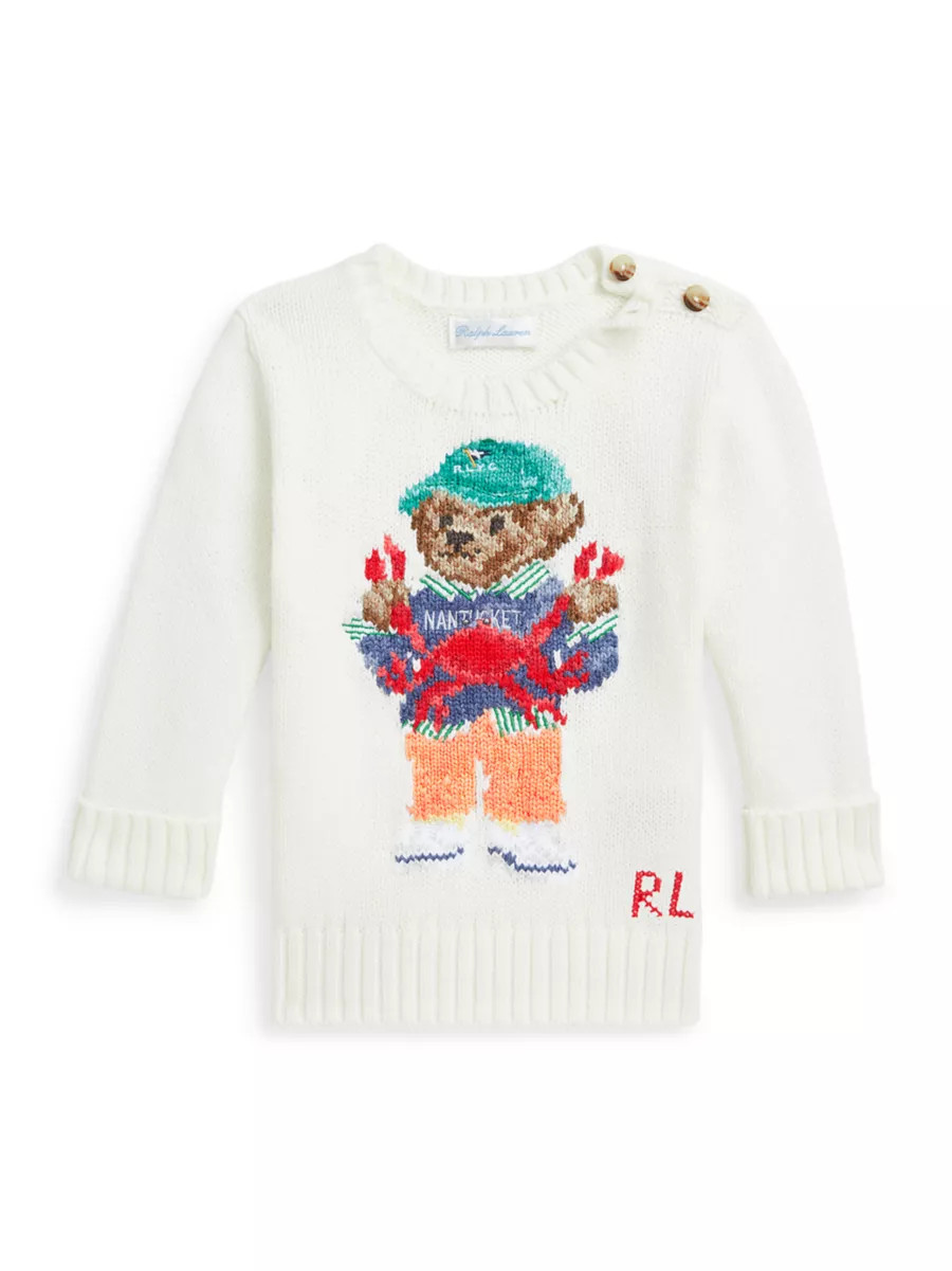 Baby's Polo Bear Crewneck Sweater | Saks Fifth Avenue