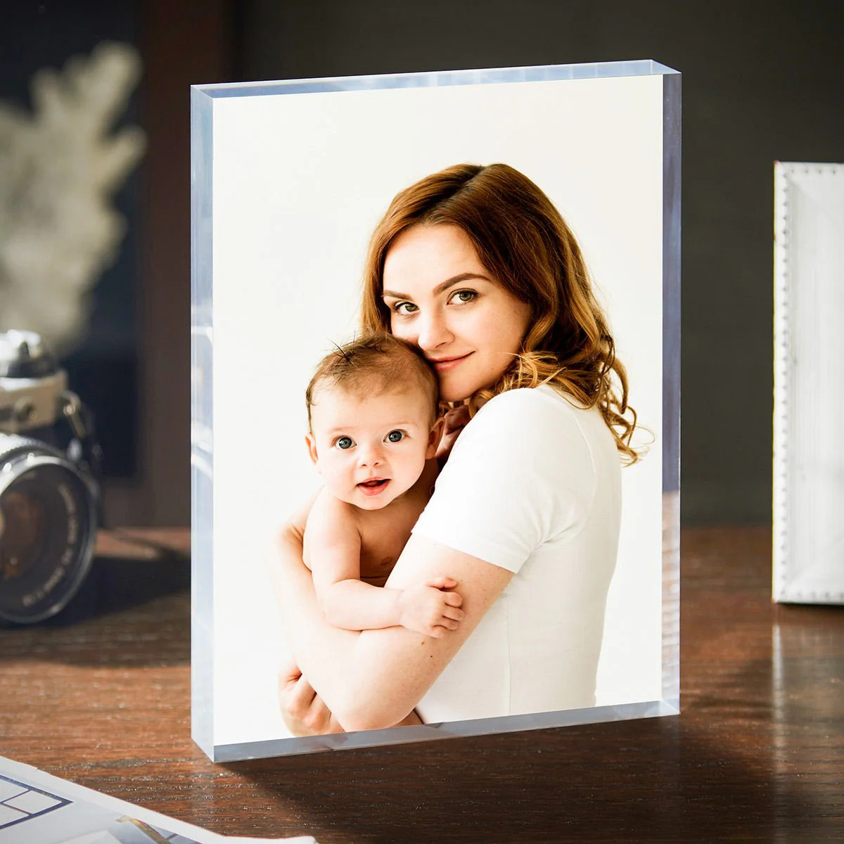 Personalized Acrylic Photo Block for Mom – Custom Picture Print, 1-Inch Thick | HomeWetBar.com