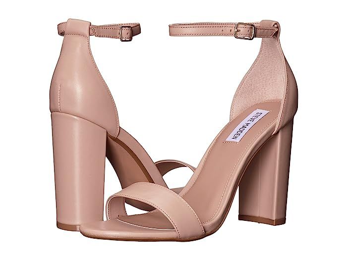 Steve Madden Carrson Heeled Sandal (Blush Leather) High Heels | Zappos