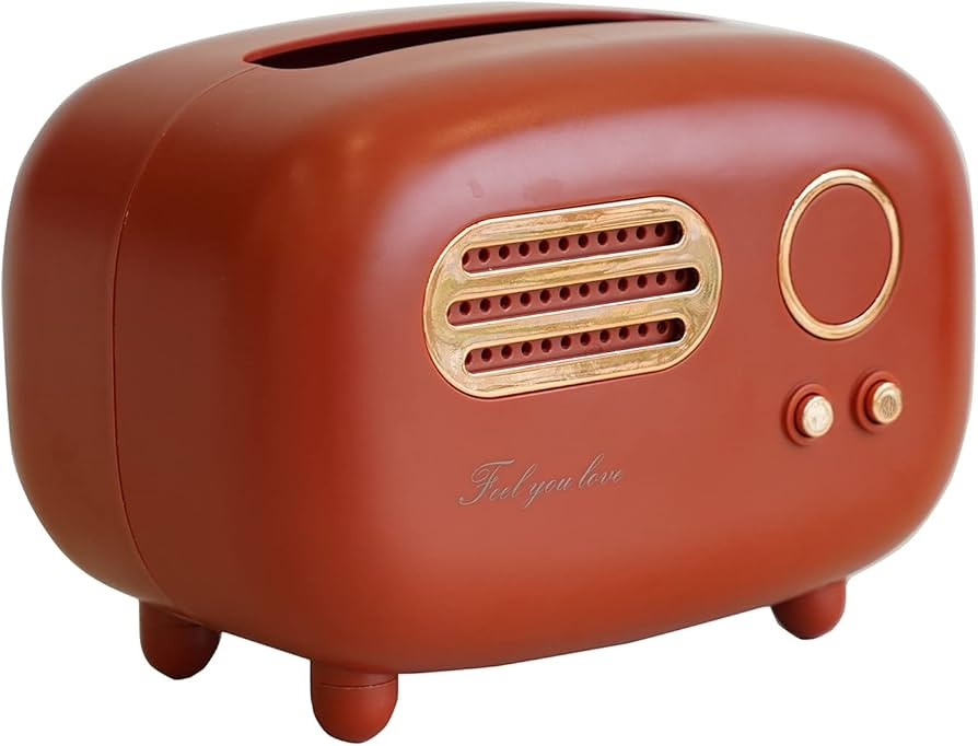 WHELSSZ Tissue Box Cover ,Retro Radio Tissue boxs ,Art Tissue Box ,Multifunctional Facial Tissue ... | Amazon (US)