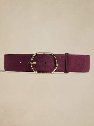 Faux Suede Oval Buckle Belt | Banana Republic Factory
