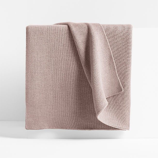 Calda Chantilly 70"x55" Moody Mauve Throw Blanket + Reviews | Crate & Barrel | Crate & Barrel