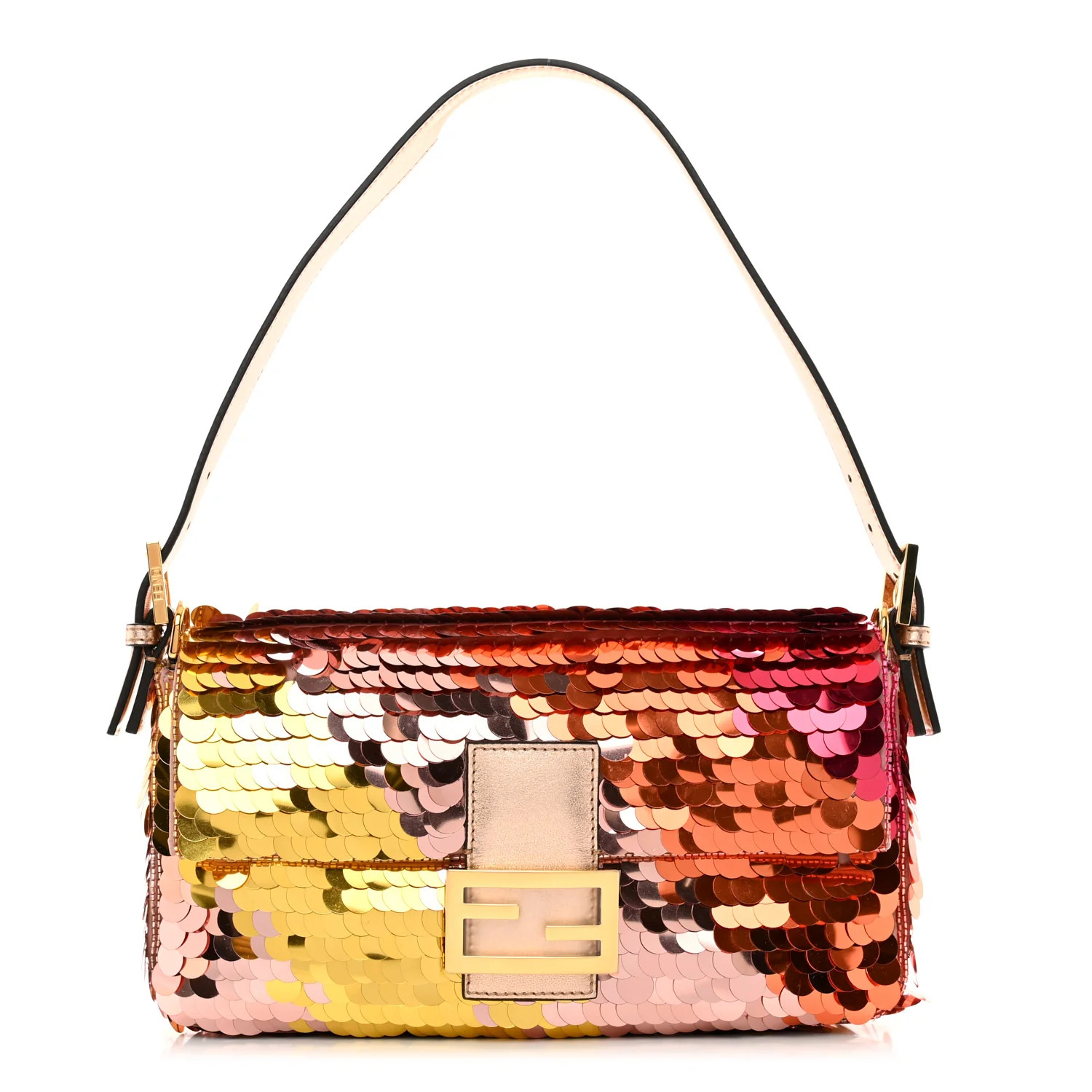 Sequin Paillettes Vitello Laminato Striped Baguette 1997 Multicolor | FASHIONPHILE (US)