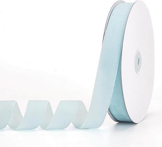 Pieaary Light Blue Velvet Ribbon 1" x 20Yd,Great for Gift Wrapping,Hair Bows Making, Wreaths,Wedd... | Amazon (US)
