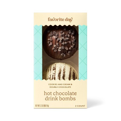 Favorite Day Hot Chocolate Bombs White with Cookies & Double Chocolate - 2ct | Target
