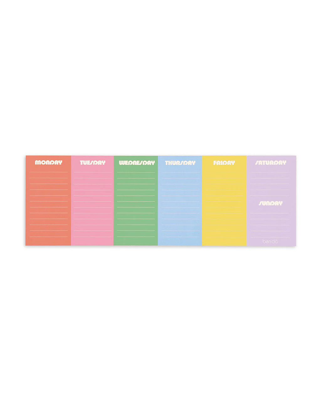 Week to Week Desk Notepad - Colorblock | ban.do